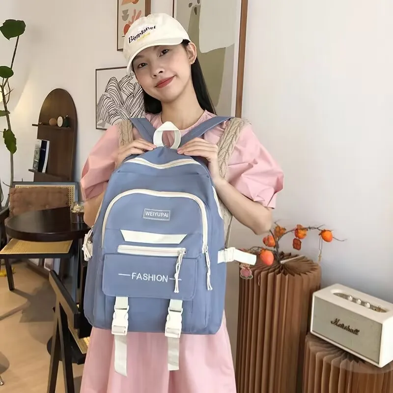 

High Capaci Simple Design Ins School Bag for Junior And Senior High School Students And College Girls Bapa with Large C...