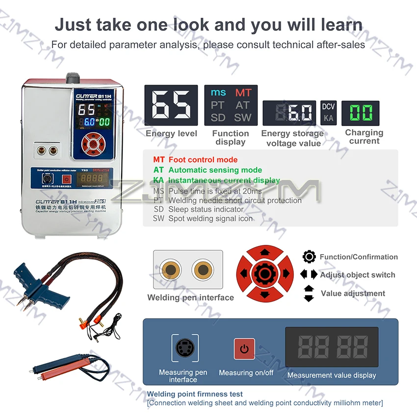 811H Iron Lithium Power Battery Aluminum to Copper Battery Spot Welding Machine Large Unit Aluminum to Nickel Welding Equipment