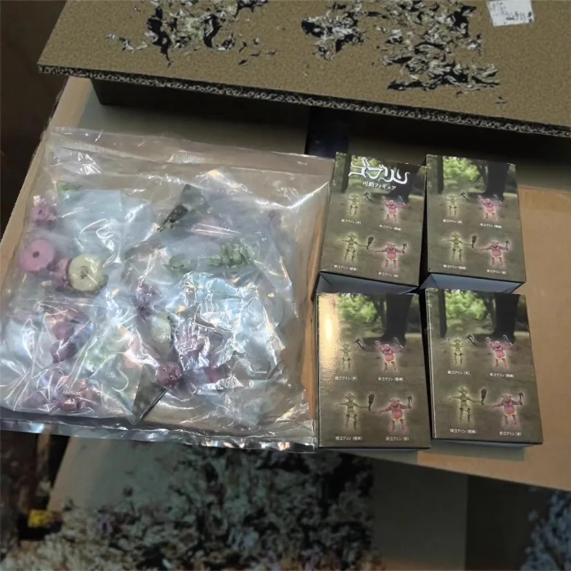 4 قطعة أنيمي عفريت الشكل الأخضر عفريت أرقام الأحمر عفريت تمثال بولي كلوريد الفينيل جمع تمثال الديكور نموذج لعبة طفل هدايا عيد الميلاد #2