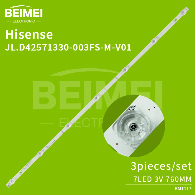 3pcs LED H43B7100 H43B7100UK H43BE7000 43A6101EE HD425V1F71-T0K1 HL43J802 SVH425A05 HD425V1U51-T0L1 JL.D42571330-003FS-M-V01