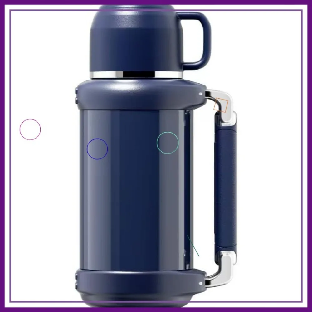 

Большая бутылка из нержавеющей стали с вакуумной изоляцией и чашкой, дисплеем температуры, 60 унций для горячих/холодных напитков, путешествий