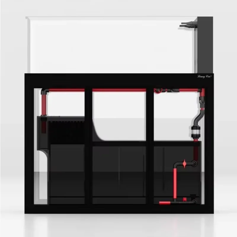 

tank aquarium gray glass bottom filter landscaping ultra white standard version aquatic plant tank side overflow fish tank