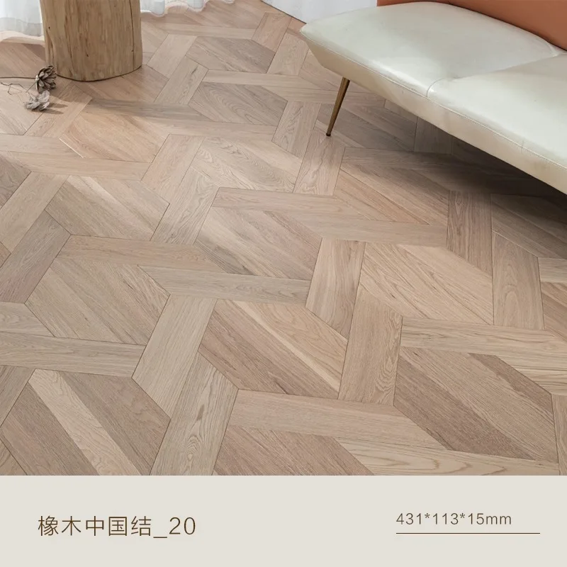 Wood Flooring Planks Wear Resistant Scratch Resistant Surface DIY Interlocking Design Home Office Interior Decor