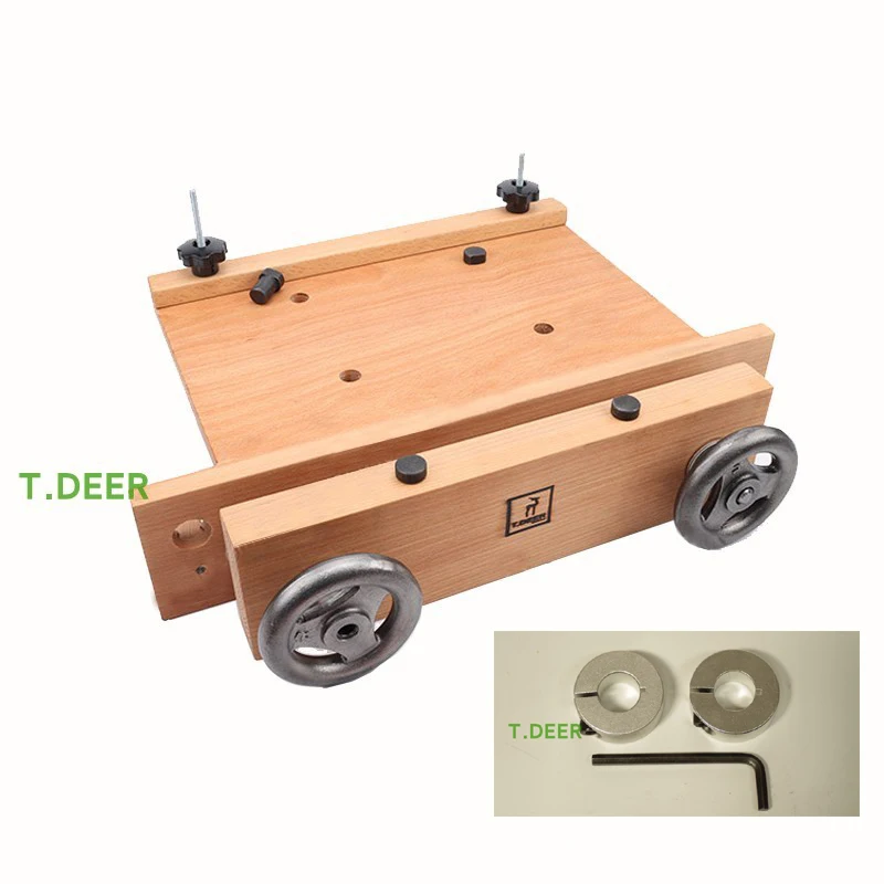 All Solid Wood DIY Handmade Table, Woodworking Workbench, Double Wheel Vise Operating Table, Multifunctional Operating Table
