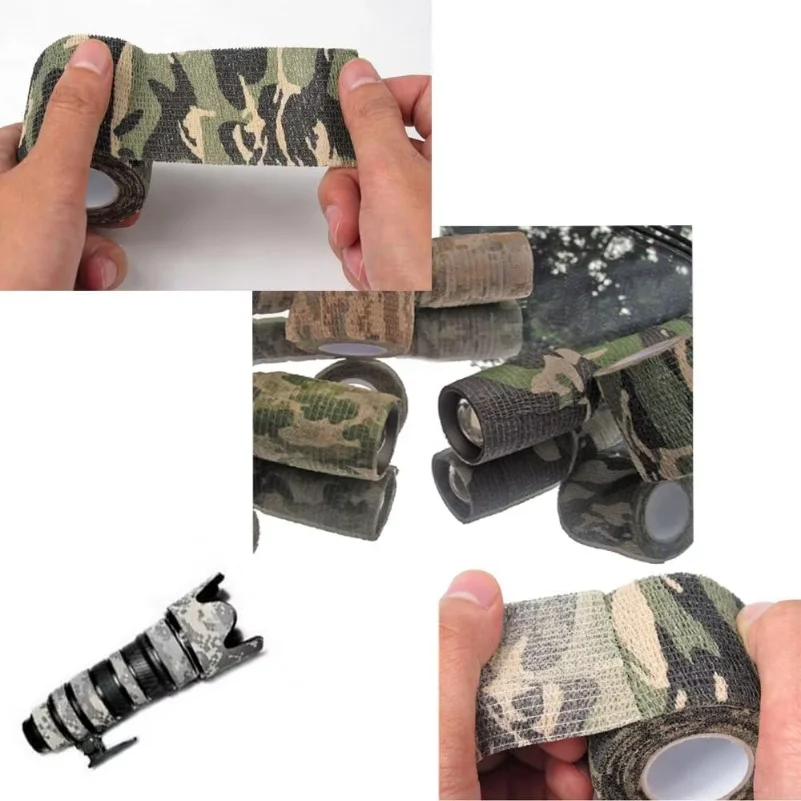 Camouflage Self-Adhesive Cohesive Wraps, 12 Rolls