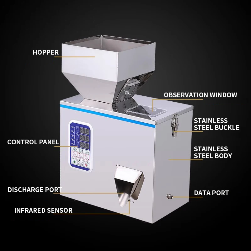 Fully automatic granule powder dispensing machine Grain quantitative weighing machine Tea seasoning melon seeds