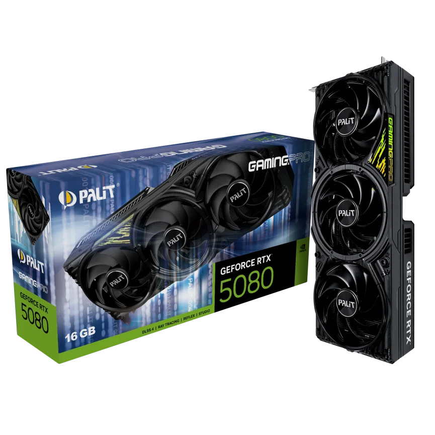 

Palit GeForce RTX 5080 GamingPro 16G Graphics Card GDDR7 DP Output Fan Cooler MXM Condition Original Package for Gaming Desktop