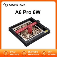 Atomstack A6 Pro 6W Laser Engraver Laser Cutter 365x305mm, Aluminum Frame, Air Assist, Tilt Safety Lock, Cut 3-6mm Wood/Acrylic