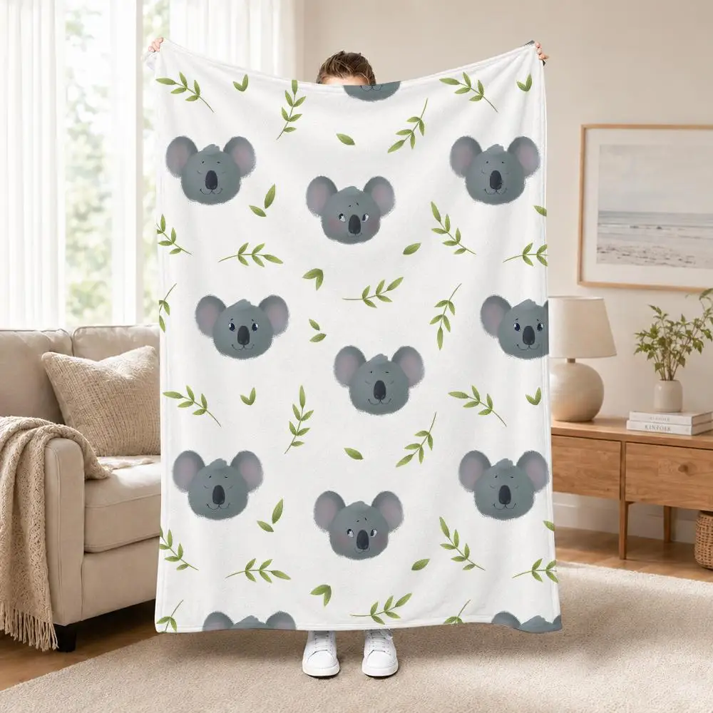 Koala Throw Perfect for Sofa Bed Office Travel Home Decor Art Lover Gift