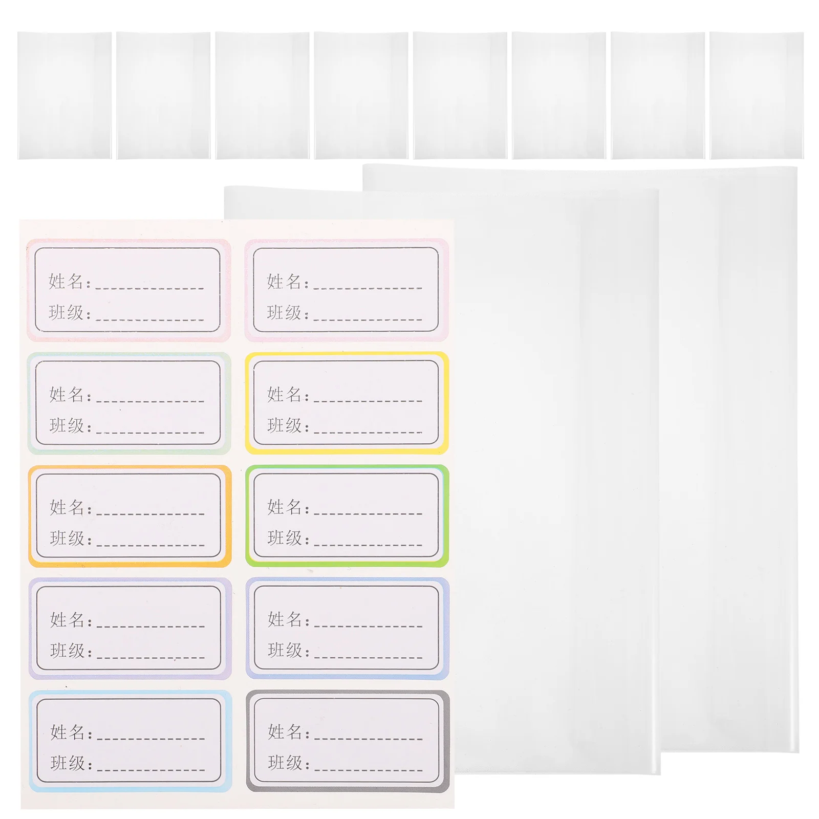 10 Pcs Self-adhesive Book Cover Plastic Transparent Textbook Protective Covers Clear
