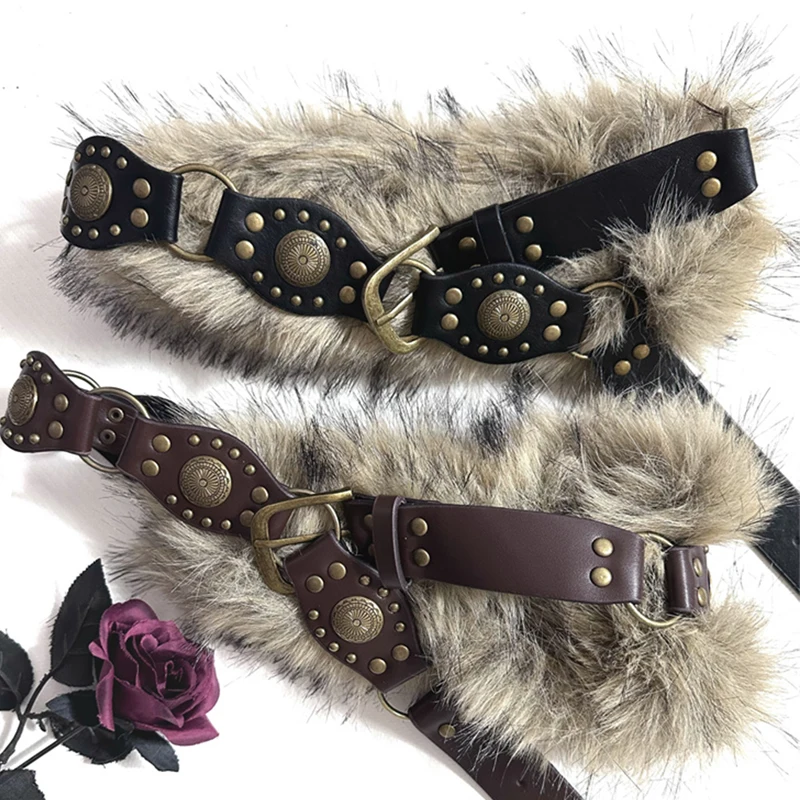 بارد وحار فتاة نمط الشارع شخصية شعر المرقعة حزام تنوعا الخصر تصميم العصرية الخصر الختم #1