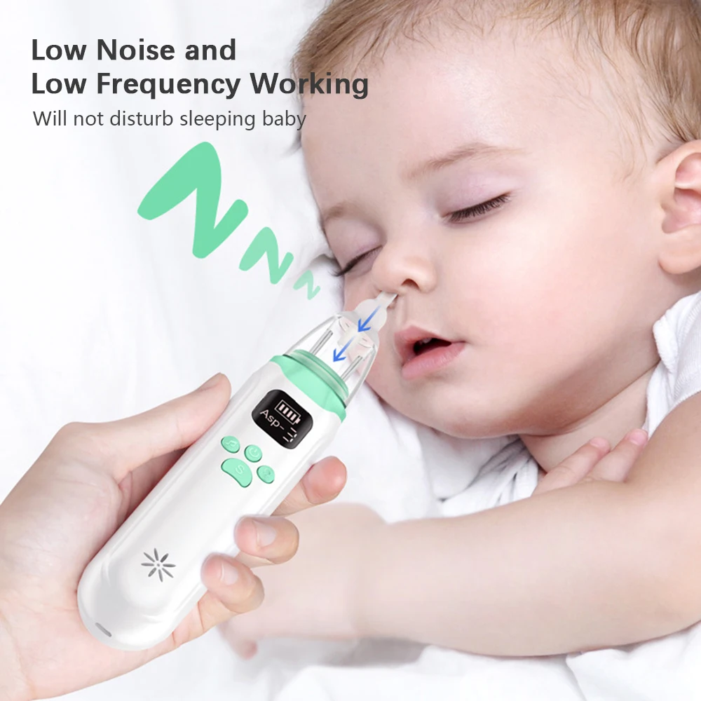 Detergente per naso elettrico per bambini con musica succhiare moccio aspirazione regolabile in Silicone morbido aspiratore nasale per bambini