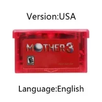 GBA mother series game cartridge,32-bit video game console card,mother version 1,2,3 US/EUR/ESP/FRA,red and gray housing for