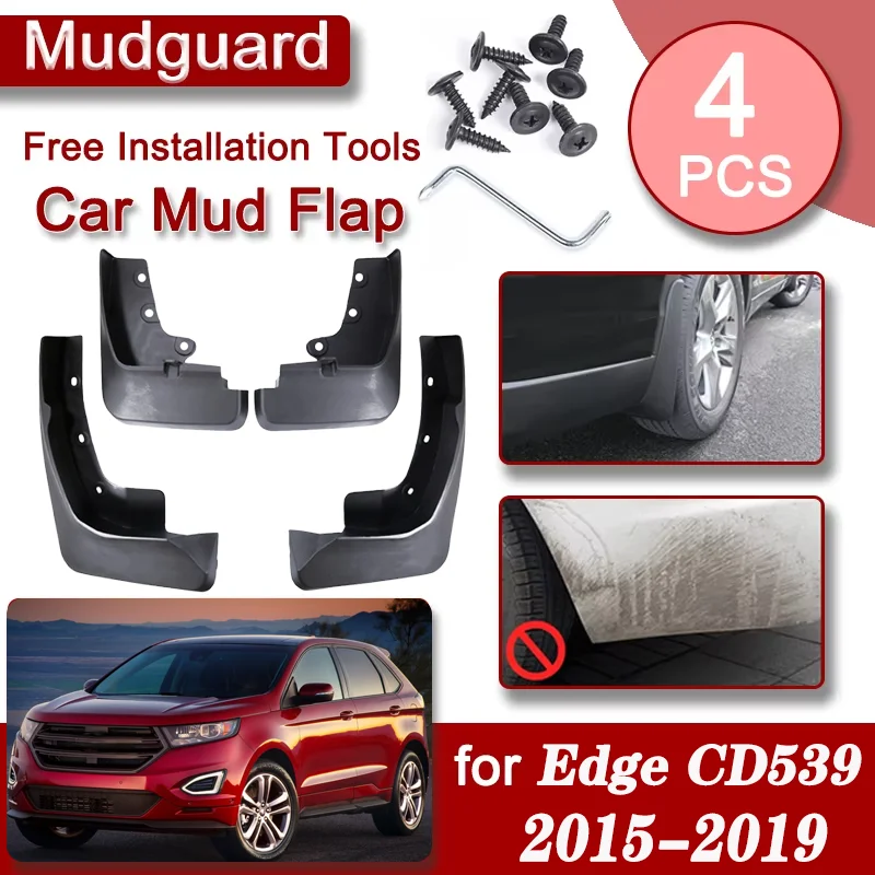 

Car Front Rear Mudguards For Ford Edge CD539 Endura MK2 2015-2019 4PCS Accessories Luxury Fenders Mudguards Anti-splash Mud Flap