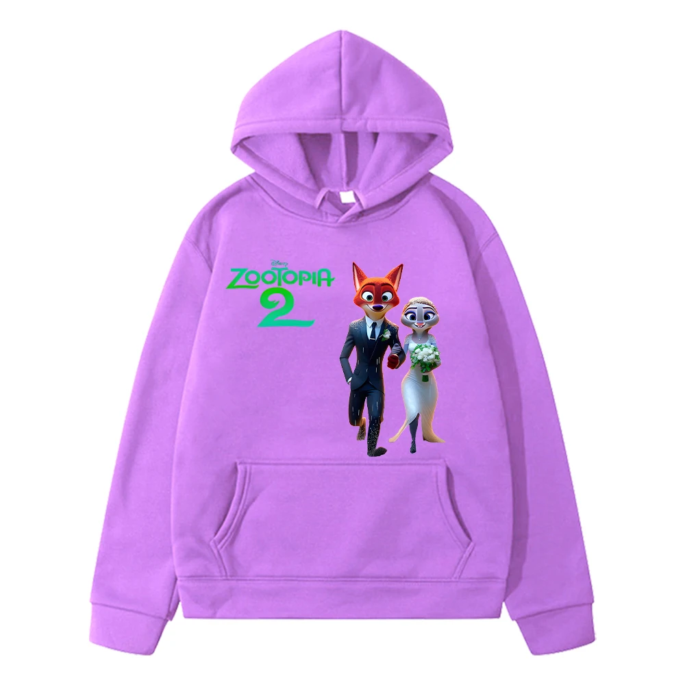 Disney hoodies  Fleece sweatshirtboy y2k sudadera pullover jacket Zootopia 2 Autumn Kawaii Print anime hoodie kids clothes girl