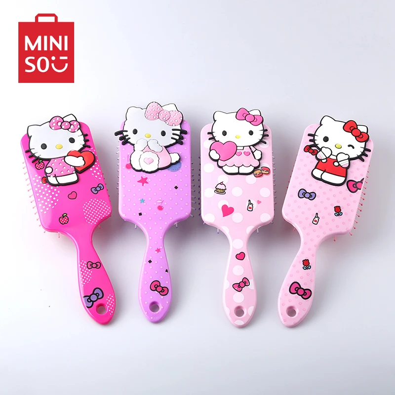 

Miniso Sanrio Hello Kitty Air Cushion Combs Cartoon Anime Figure Hair Brush 3D Massage Comb Haircare Hairdressing Tool Girl Gift