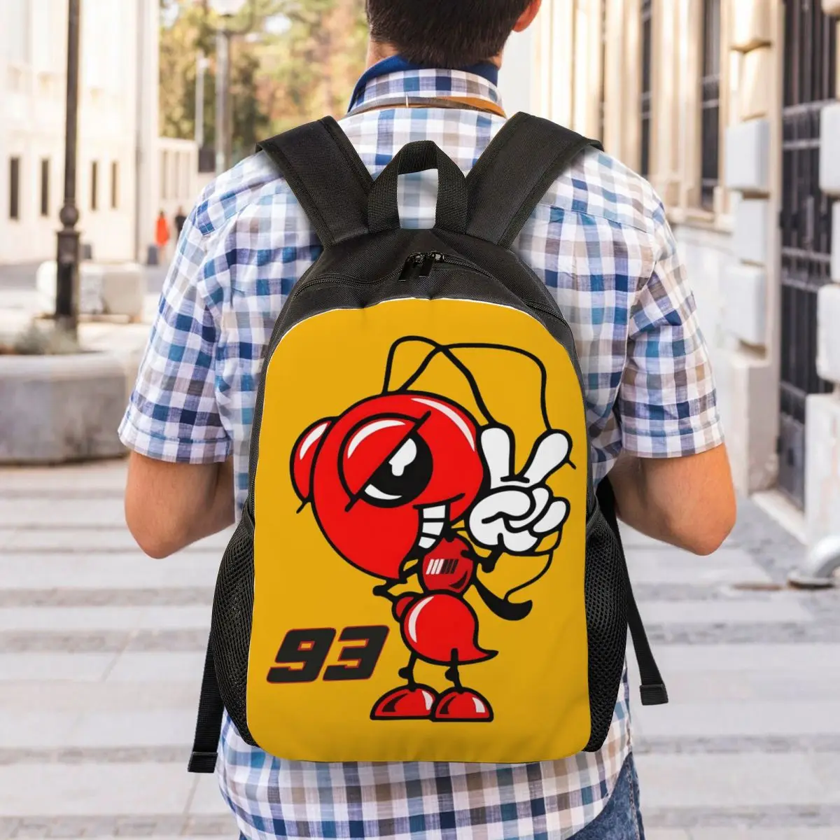 حقيبة ظهر مارك ماركيز مخصصة للرجال والنساء لطلاب المدارس والجامعات تناسب حقائب الكمبيوتر المحمول مقاس 15 بوصة بشعار Hormiga