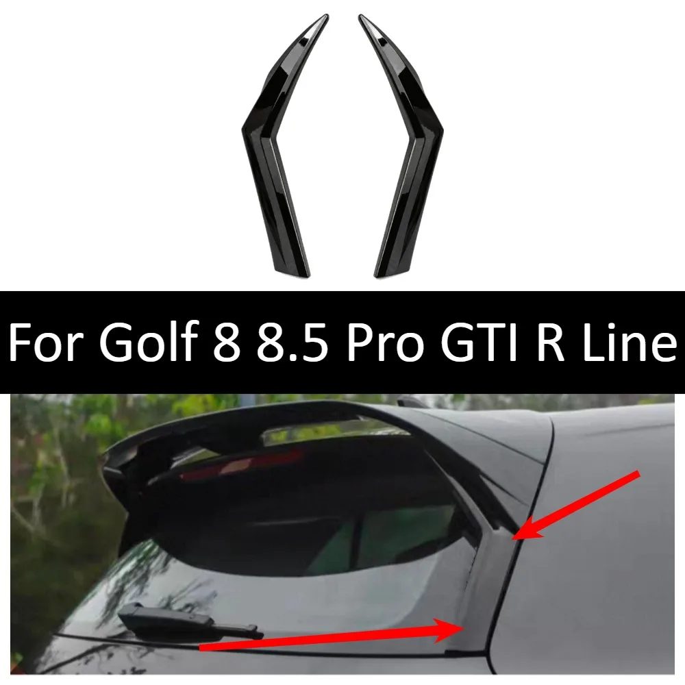 Rear Window Side Wing Spoiler For Golf 8 8.5 Pro GTI R Line Adhesive Exterior Trim Glass Decor Body Kit Sport Accessories Custom