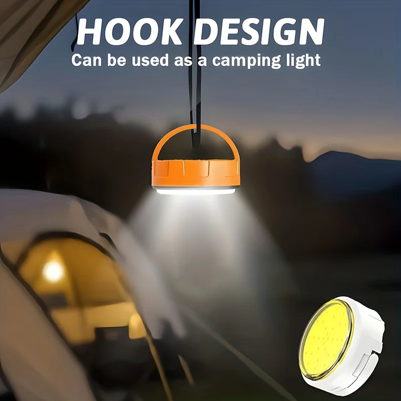 Rechargeable Mini COB Portable Lantern Outdoor Super Bright Floodlight 3 Modes Emergency Lighting Tail Magnet Work Light