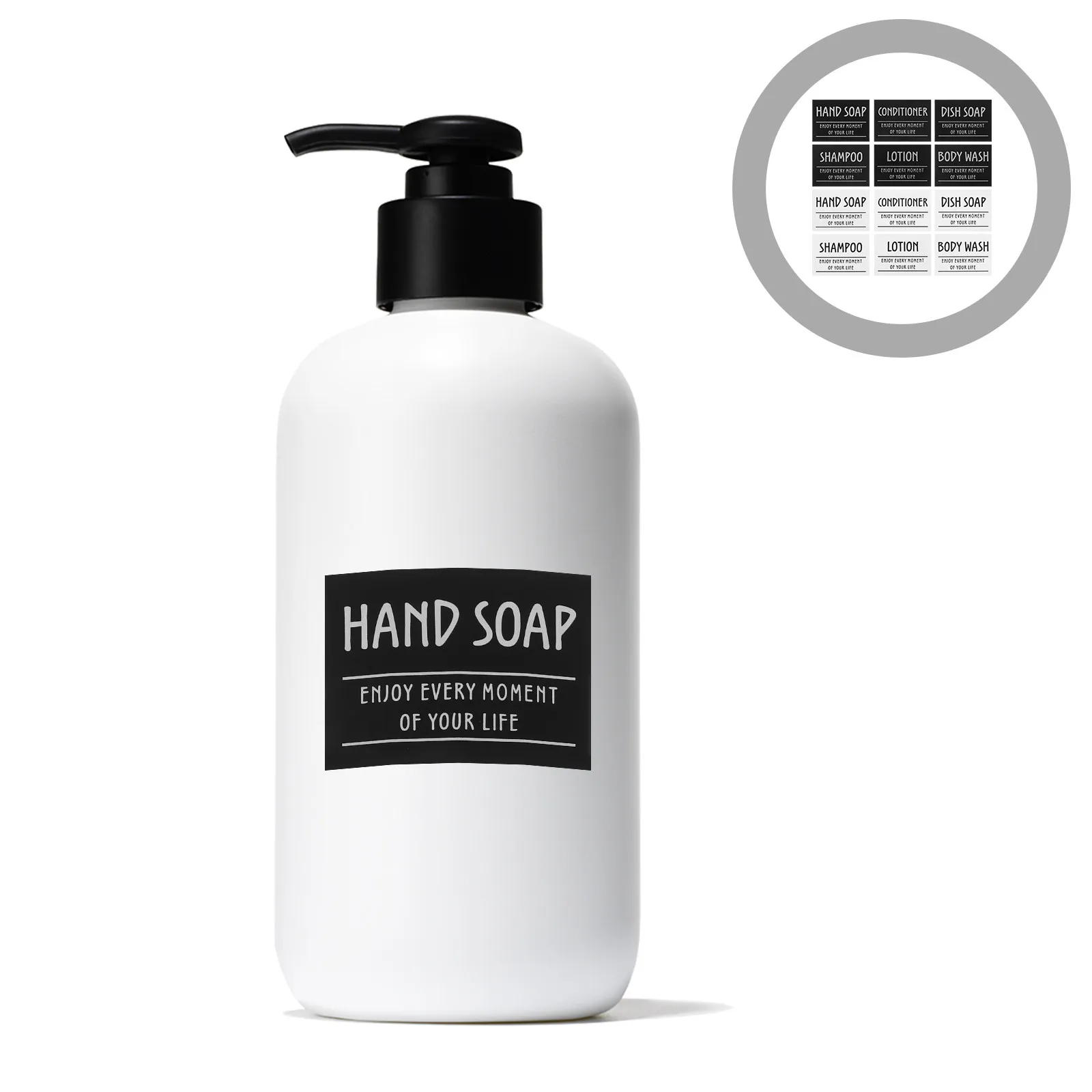 

12Pcs Waterproof Bathroom Labels Organization Stickers for Shampoo Conditioner Hand Soap Lotion Glass Bottles Labels