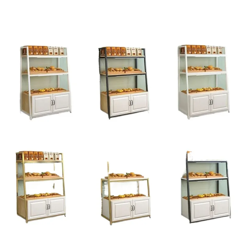 Pastry display cabinet shelves Utility shelves bakery cabinets multi-level showcases bakery supermarket shelves