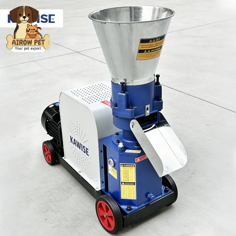 AIROW Compact Feed Pellet Mill Copper Core Motor for First Time Buyers Making Chicken Duck Rabbit Cattle Pellets