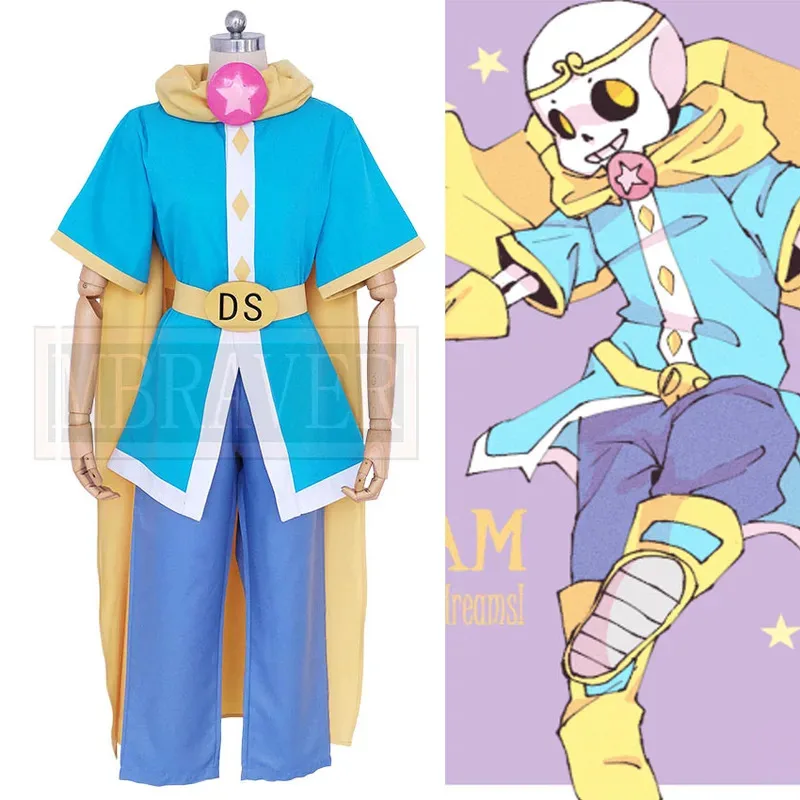 

Undertale AU Dream Sans Include Gloves Halloween Cosplay Costume Uniform Party Christmas Outfit Customize Any Size