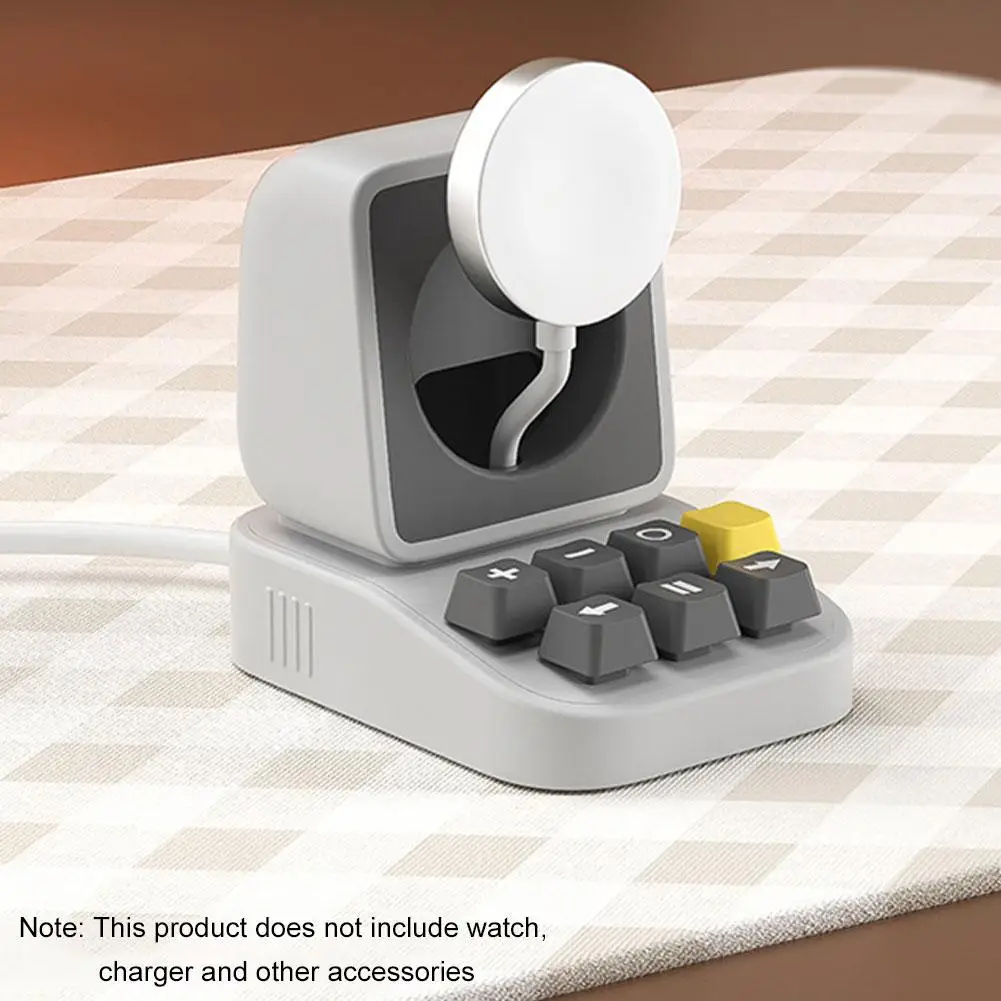 2025 New Typewriter Watch Stand Charging Base Wireless Charging Silicone Watch Stand Suitable for Apple iWatch
