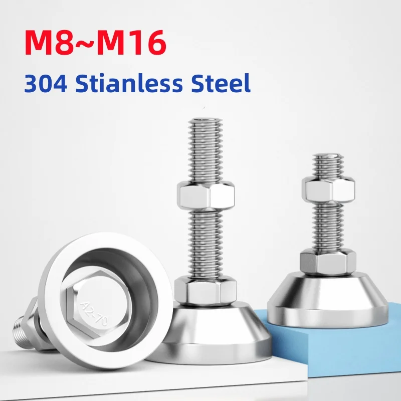 M8 M10 M12 M14 M16 304 Stianless Steel Heavy-Duty Fixed Balance Feet For Mechanical Furniture Fixed Adjustment Feets
