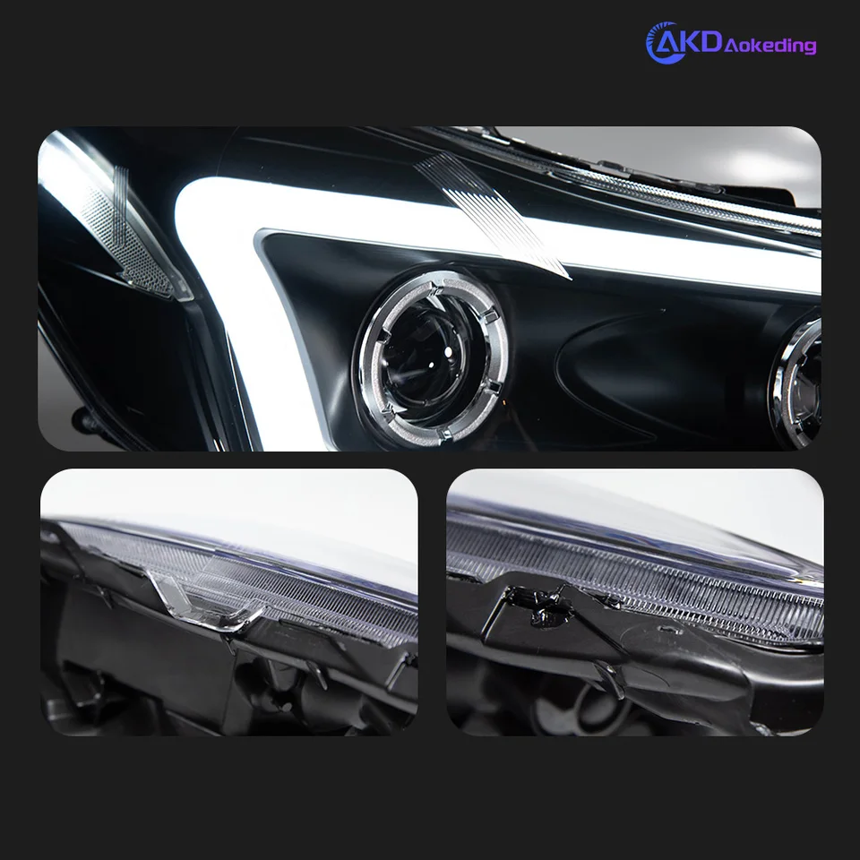 ヘッドライト LED クリアレンズ クローム仕上げ ヘッドライト クローム/クリアヘッドライトLED DRL [シーケンシャル