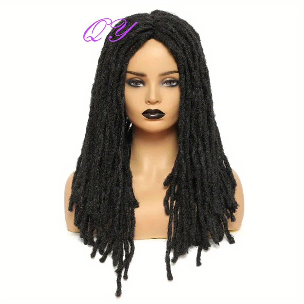 Women's Long Dreadlocks Wig African Traditional Black Wig Synthetic Fiber Wig Suitable For Daily Wearsuitable For Daily Wear