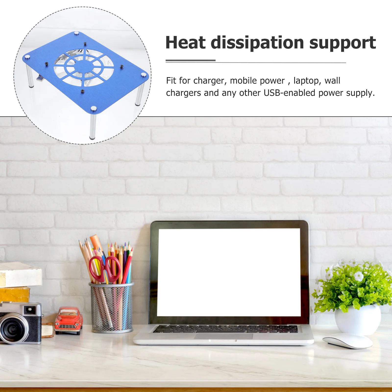 

1Set Router Cooling Fan Bracket USB Radiator Metal Stand for Set- Laptop Cooling Fan Rack Hard Disk Radiator