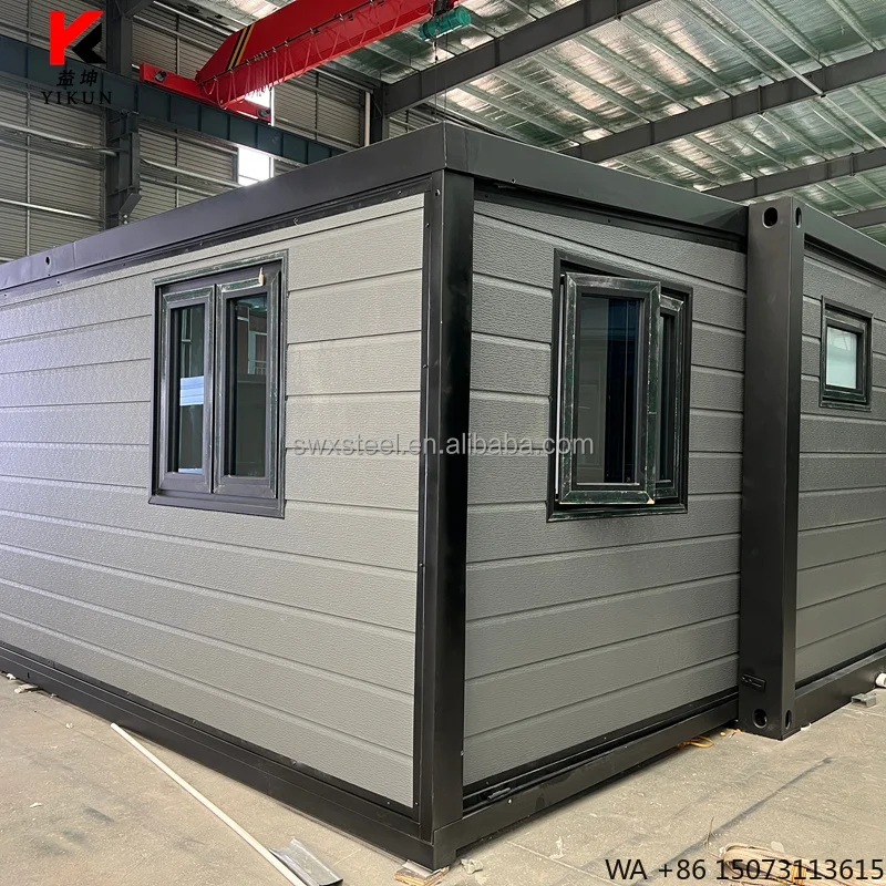 20ft/40ft Shandong Double Wing Expanded Container House Movable Home Ready Live 2 Bedrooms Modern Modular Luxury Office Building