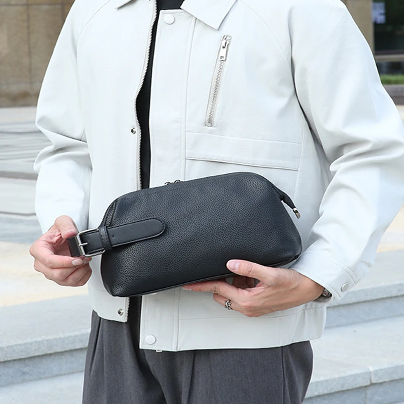 

Fashion Brand Design Business Clutch Bag High Quality PU Leather Envelope Bags Casual Travel Men's Wallet Cell Phone Pocket