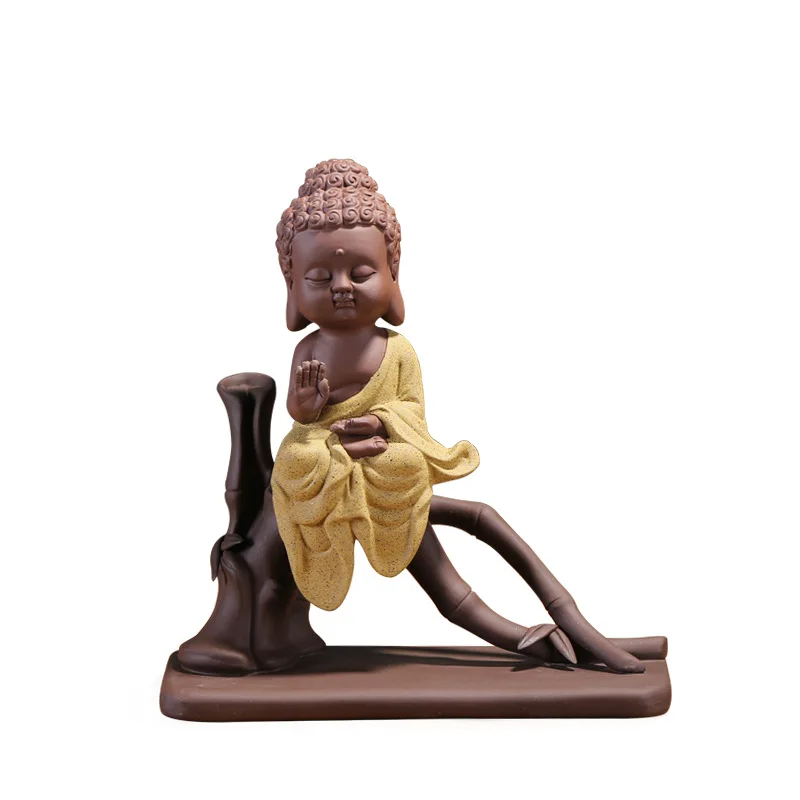 Pucker Me Berry Handmade Waterfall Backflow Incense Buddha Home office Tea House Decorate Zen Ceramic Fountain