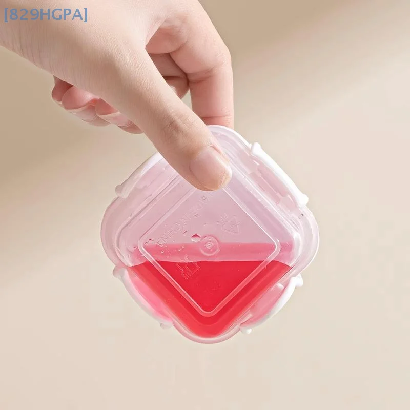 4Pcs/set Mini Food Storage Containers,60ml Condiment Sauce Containers With Leakproof Lids,Small Freezer Airtight Storage Jar