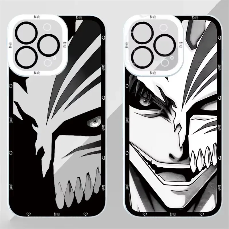 Anime Bleach Ichigo Case For iPhone 16 Pro Max 15 14 Plus 13 12 11 Pro XR XS X 8 7 SE 2020 Shockproof Soft Silicone Clear Cover