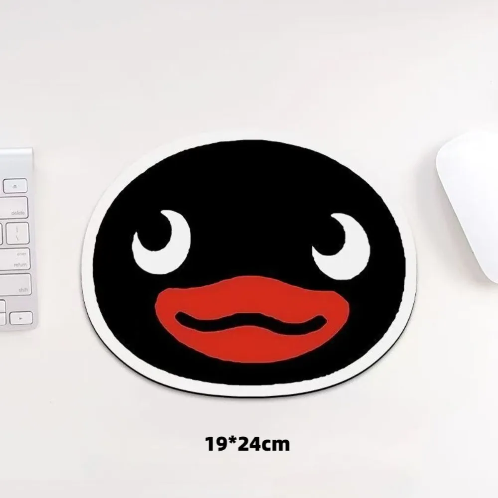Cute Penguin Expression Mouse Pad Funny Cartoon Oval Non-Slip Rubber Mousepad for Office Gaming Desk Decor - view 5