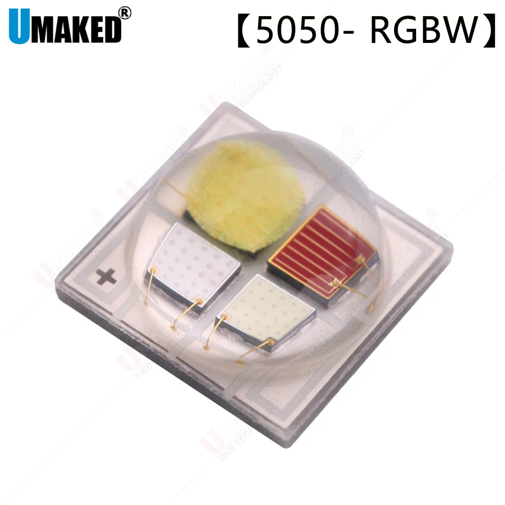 10pcs LED RGBW 5050 Chip SMD RGBWW 10W 12W 4 Chips Diode Bead Stage Flashlight Car Bicycle Lamp Headlight Ceramic Substrate