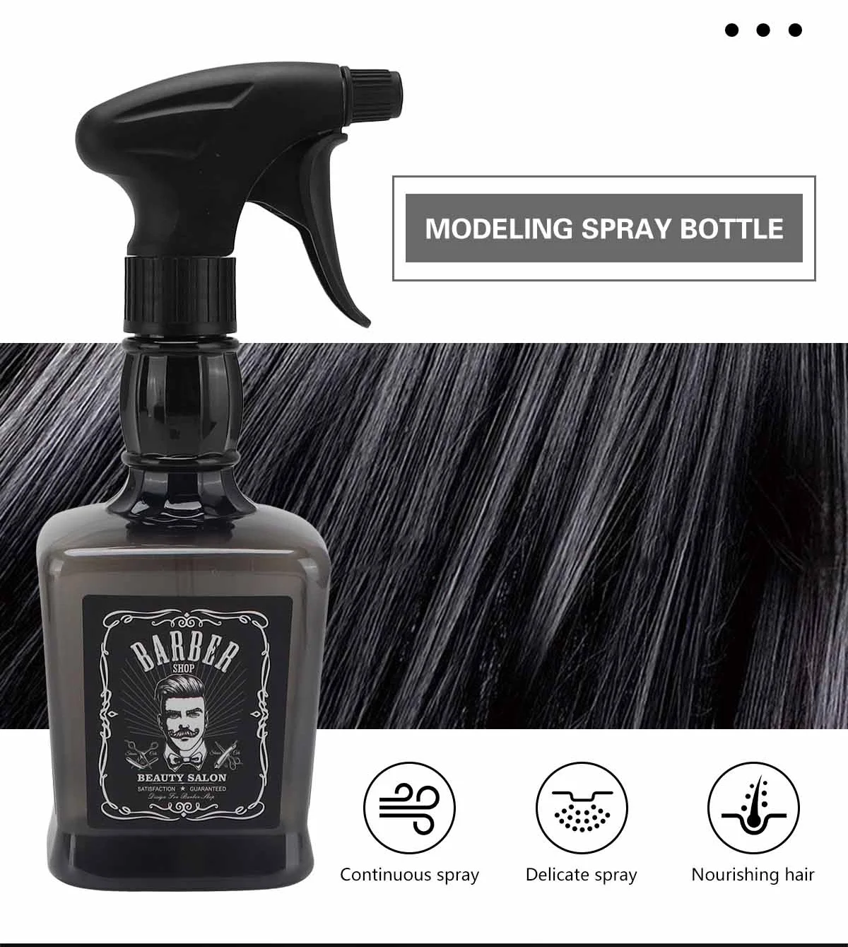 Barber Spray Flasche Friseur Nachfüllbare Spray Flasche Haar Nebel Salon Barbershop Haar Werkzeuge Wasser Für Haar Pflege Werkzeuge – Detail 4