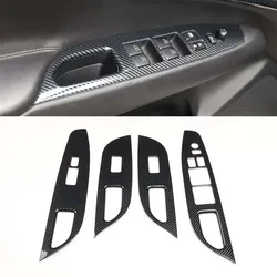 Car Door Armrest Window Lift Switch Cover Trim ABS Stickers For Infiniti G25 G37 2010 2011 2012 2013 LHD&RHD