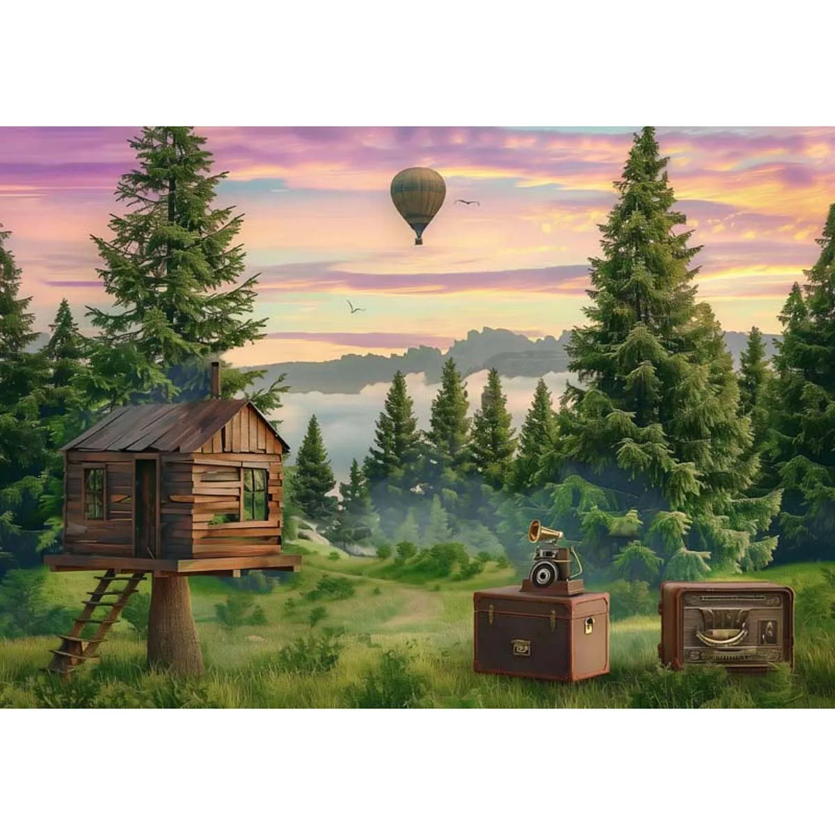 

Allenjoy Forest House Backdrop