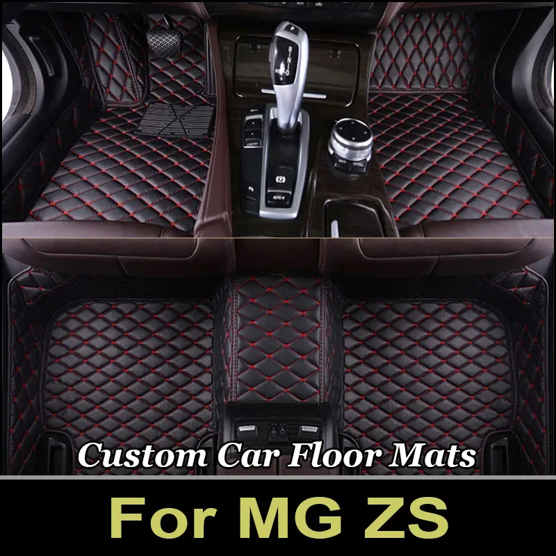 Non-hybrid Car Mats For MG ZS ZX ZST Astor ZS11 Crossover 2018~2022 Waterproof Floor Mats Push Button handbrake Car Accessories