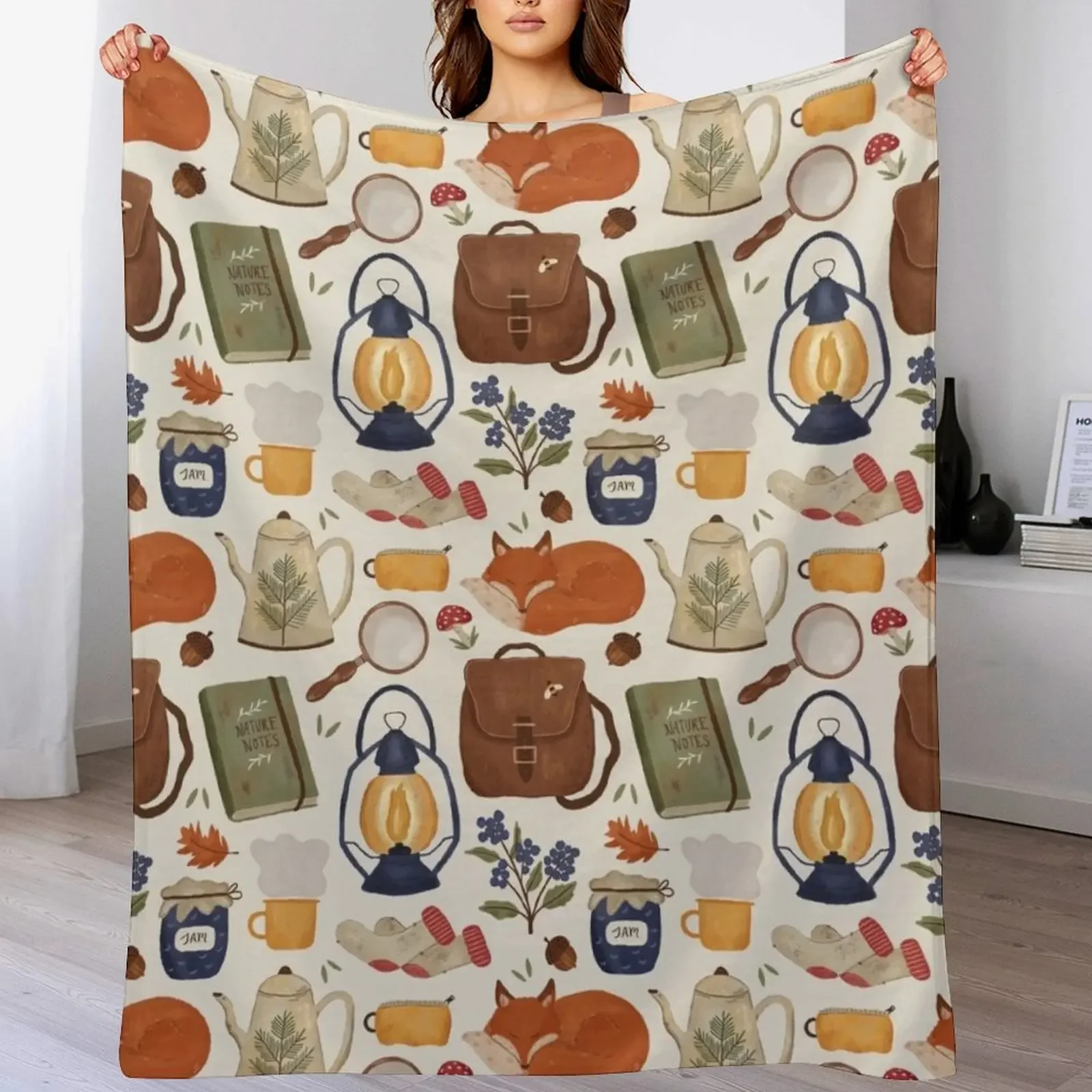 

Woodland Wanderings Throw Blanket Softest Soft Big for sofa Beach Blankets