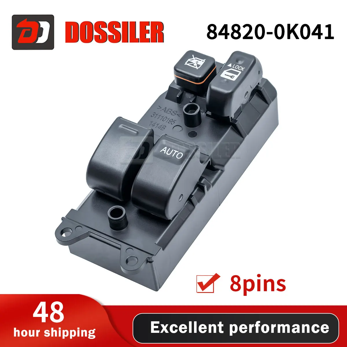 84820-0K041 Dossiler New Right Side High Quality Master Power Window Switch For Toyota Hilux Camry 2002 2003 2004 2005 2006 RHD