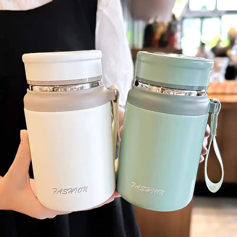 Stainless Steel Insulated Tumbler LED Temp Display No Condensation with Strap for Kids School Daily Drinking