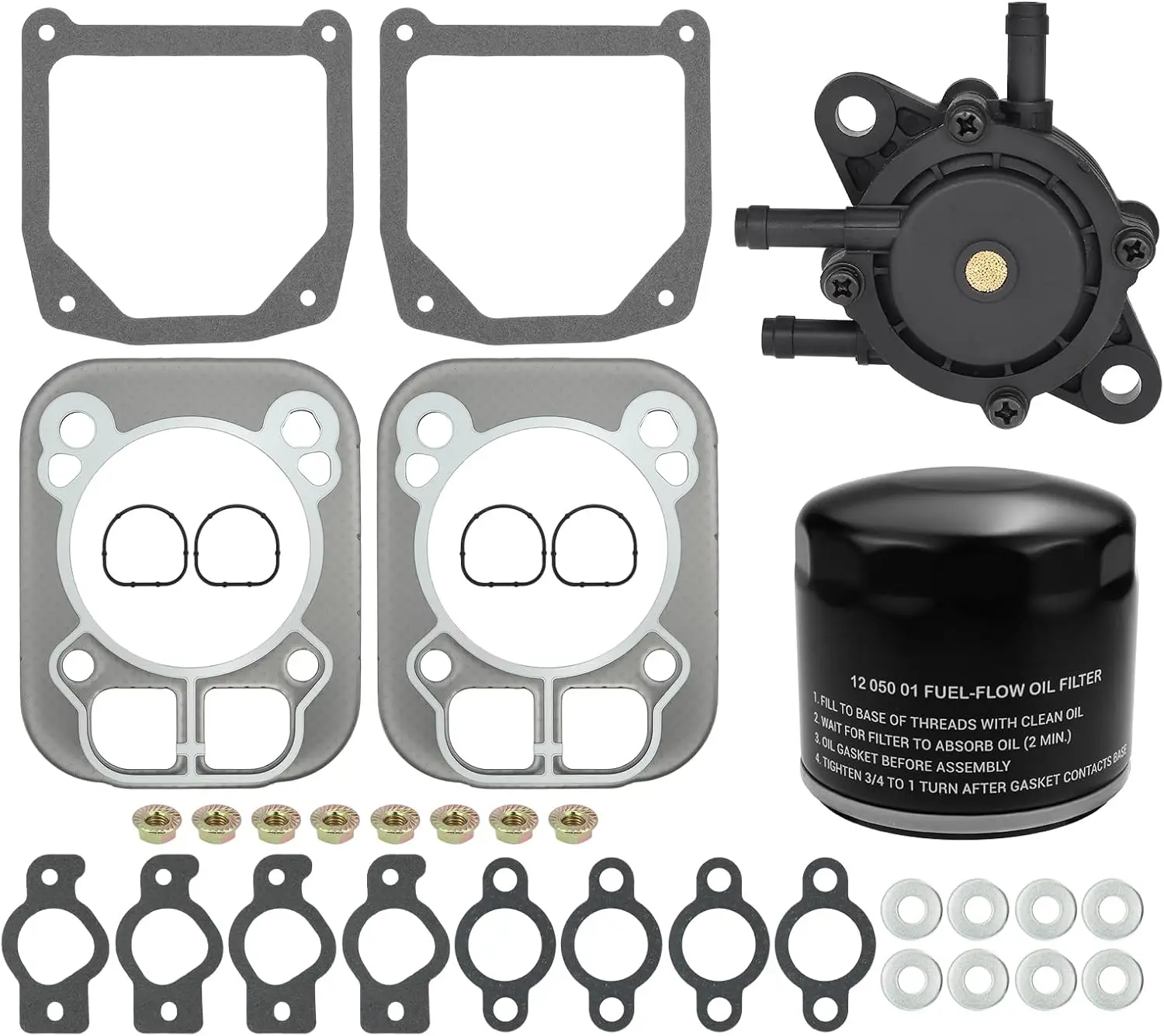 24-841-04S Cylinder Head Gasket Kit with Oil Filter Fit for Kohler CV25 CV724 CV730 CH25 CH730 CH740 Engine Replace 24-841-03S 2