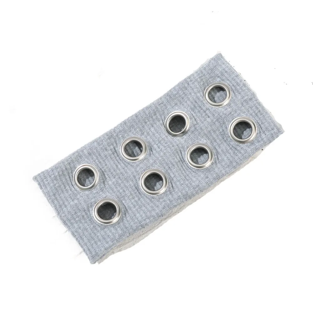 

Metal Eyelets Rock Head Band Wide Elastic Rock Style Punk Headwrap Stretchy Fabric Hollowed Out Eyelets Headband Punk Style