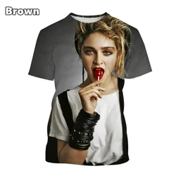 Youth Elegant Madonna 3D Pattern Printed Men's Short Sleeve T Summer Outdoor Running Fitness Quick Dry T-shirt Men's Clothing
