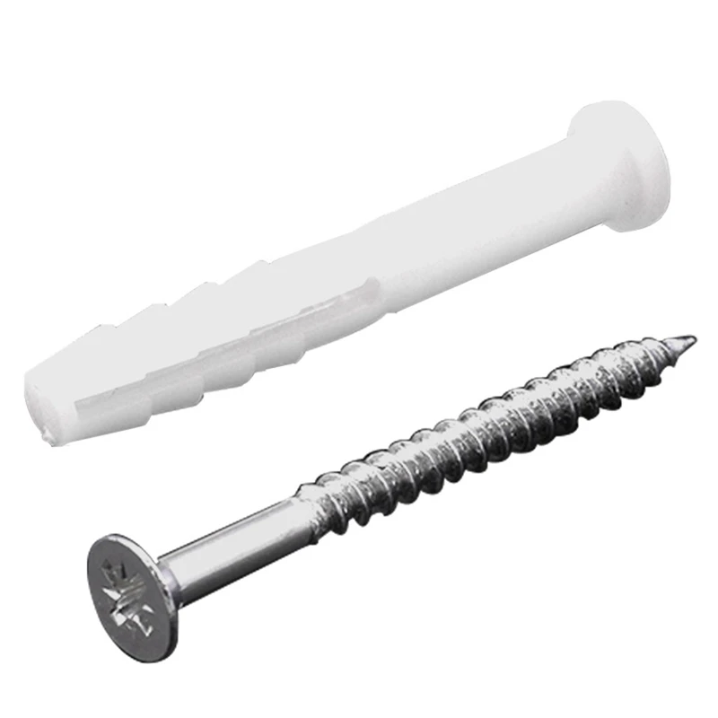 

100PCS Plastic Link Cabinet Screw, Wall Cabinet Expansion Screw, Cabinet Plastic Screw, Suitable For Interior Decoration